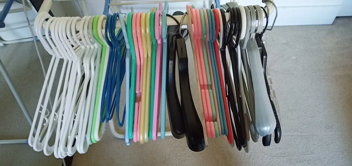 Bundle of Plastic Clothes Hangers thumbnail