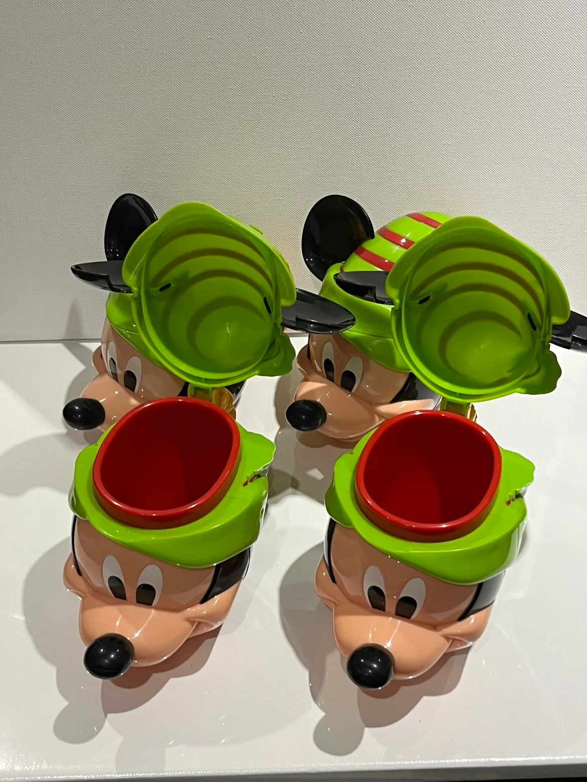 Set of 4 Disney Parks Mickey Elf Hat Christmas Souvenir Mugs image indicator(3)