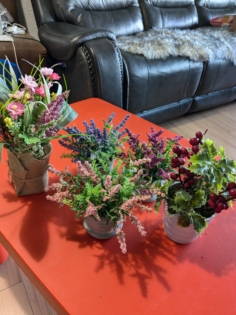 🧡 Set of 5 Artificial Flower Arrangements 🧡 - photo 3