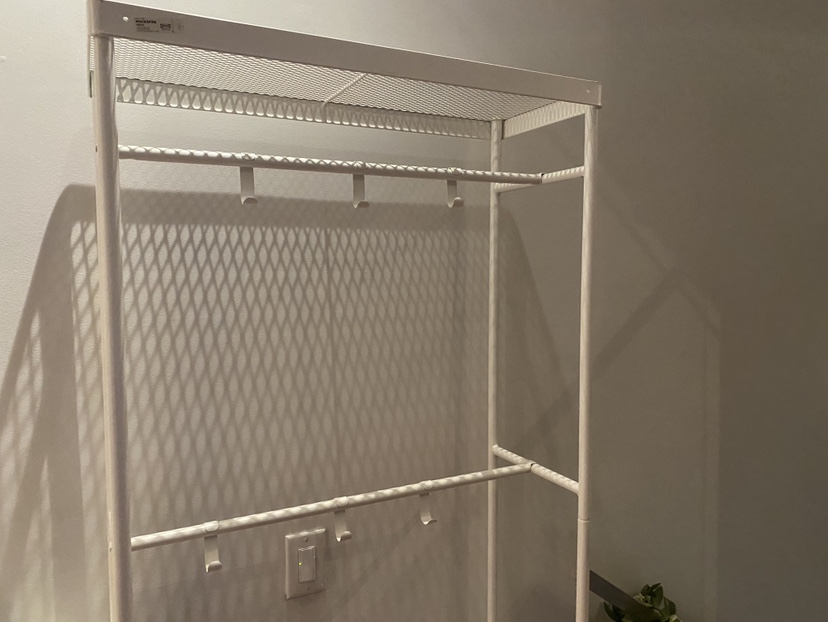 White IKEA coat and shoe rack - photo 5