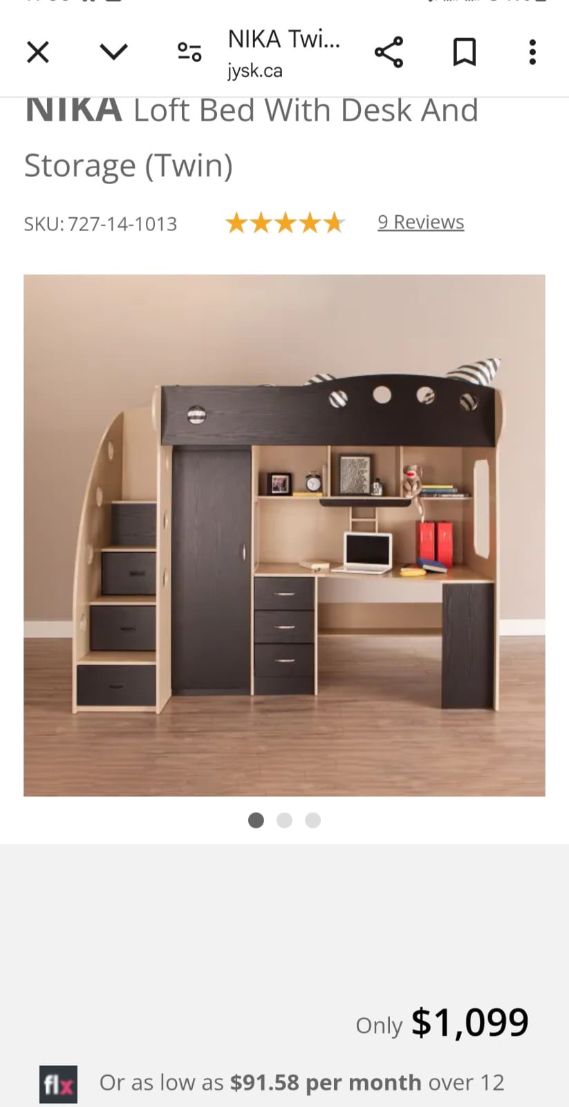 NIKA Loft Bed With Desk And Storage
