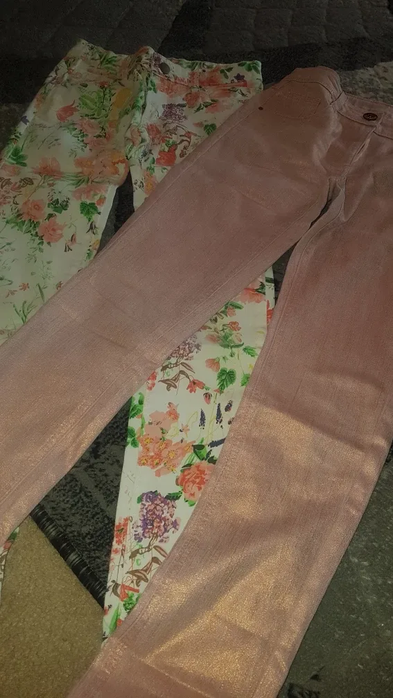 Pink and Floral Jeans thumbnail