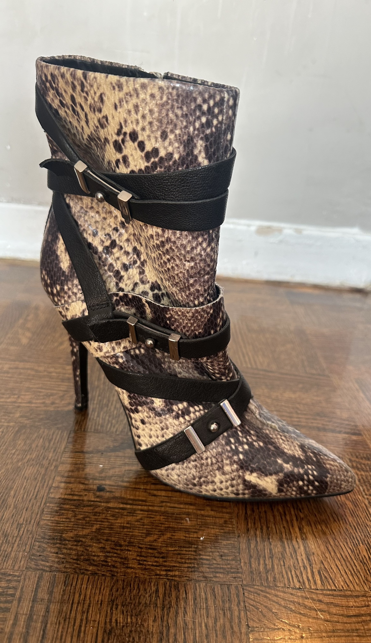 Snakeskin Ankle Boots - photo 2