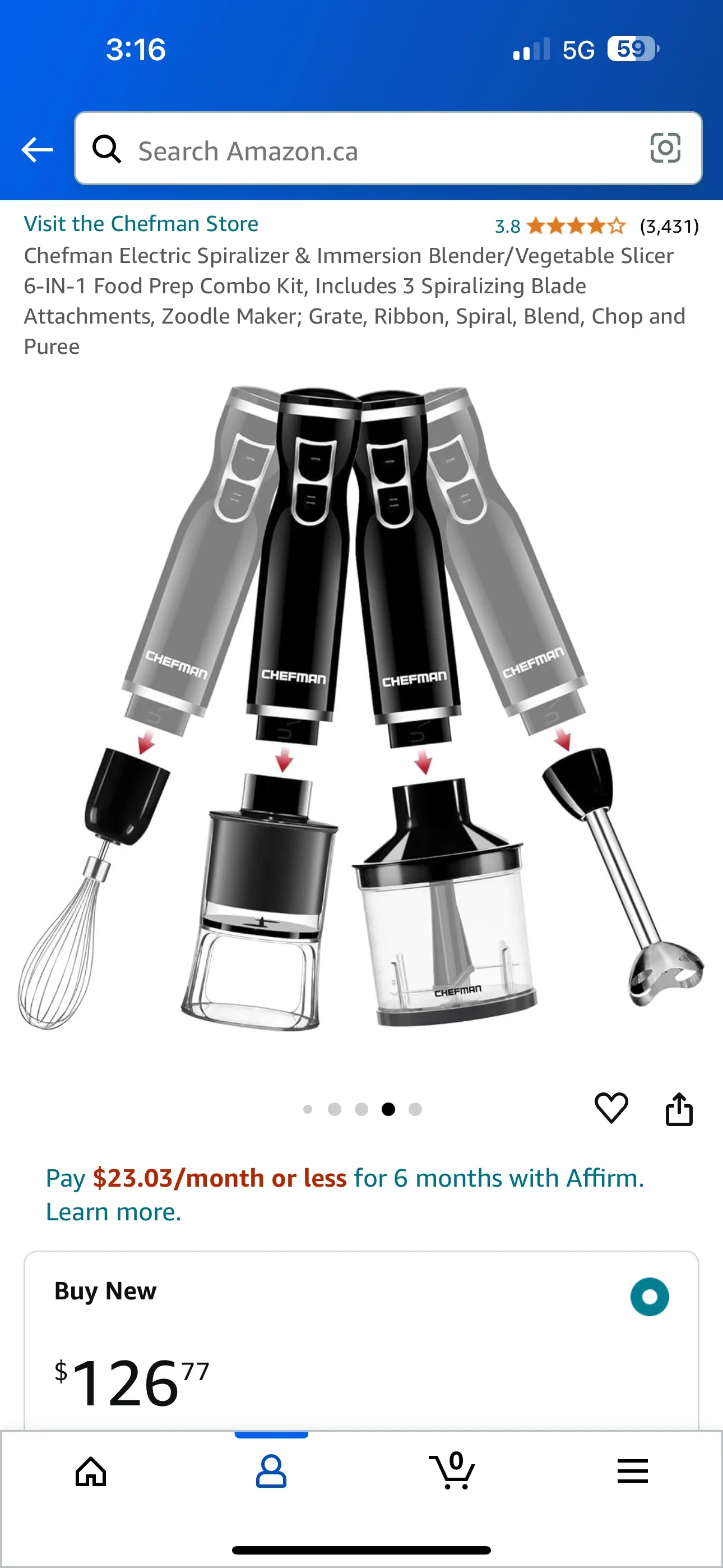 Hand held blender - Chefman 6-in-1 Food Prep Combo Kit image indicator(10)