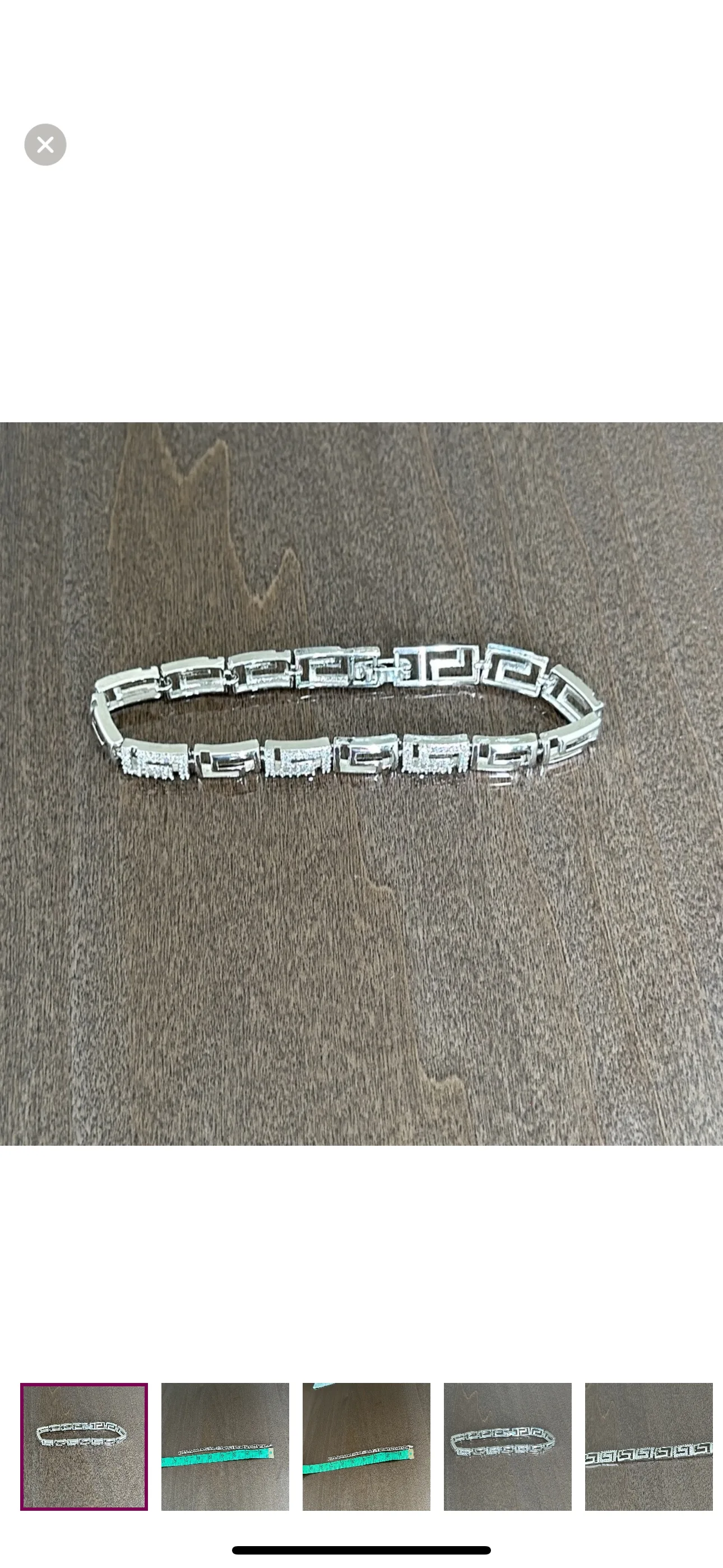 Silver Greek Key Bracelet image indicator(8)