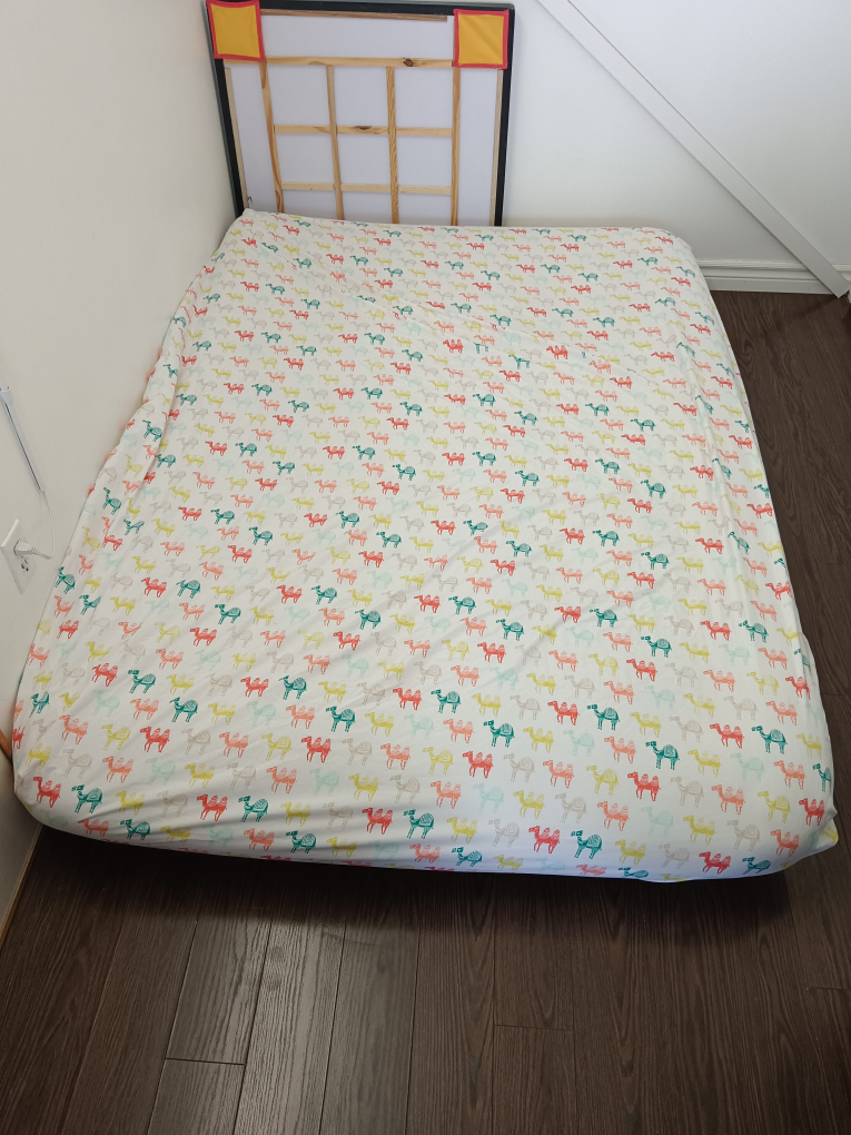 IKEA futon wooden frame along with mattress - photo 2
