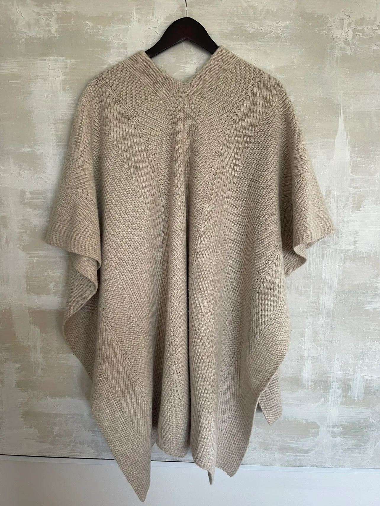 Wool Cashmere Blend Knit Wrap image indicator(2)