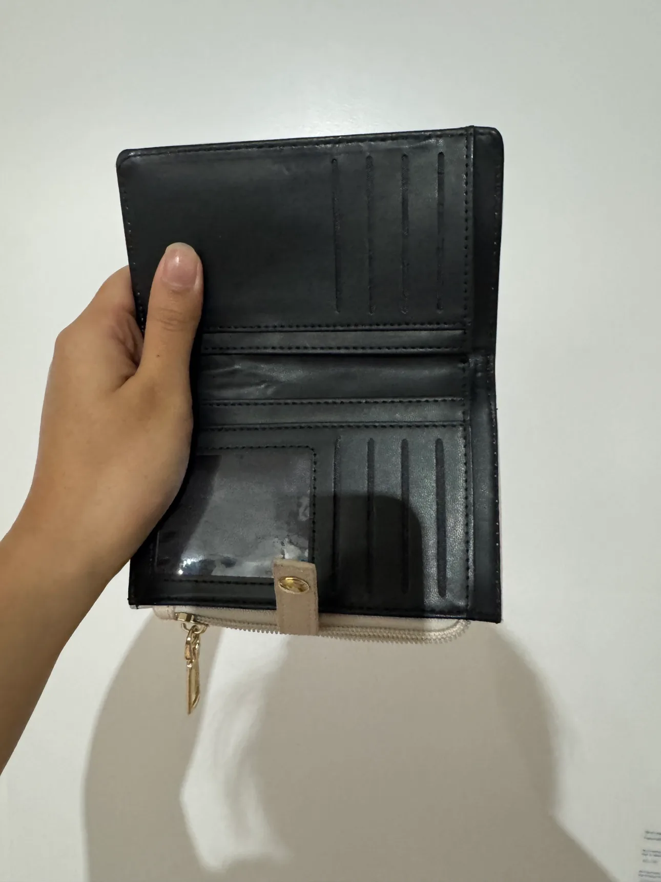 Beige and Black Bifold Wallet image indicator(2)