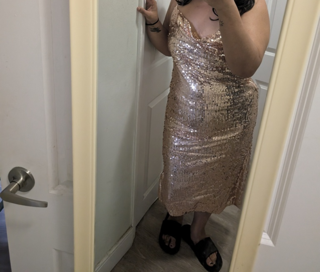 Gold Sequin Dress -Prom/party/night out - photo 3
