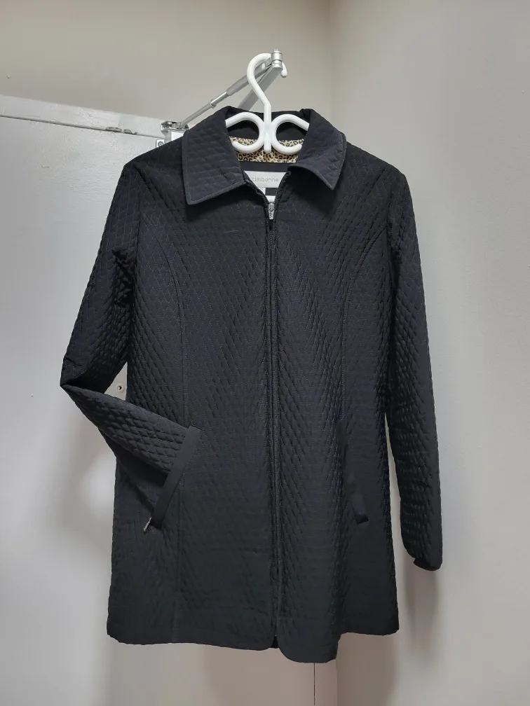 Liz Claiborne Black Quilted Jacket image indicator(6)