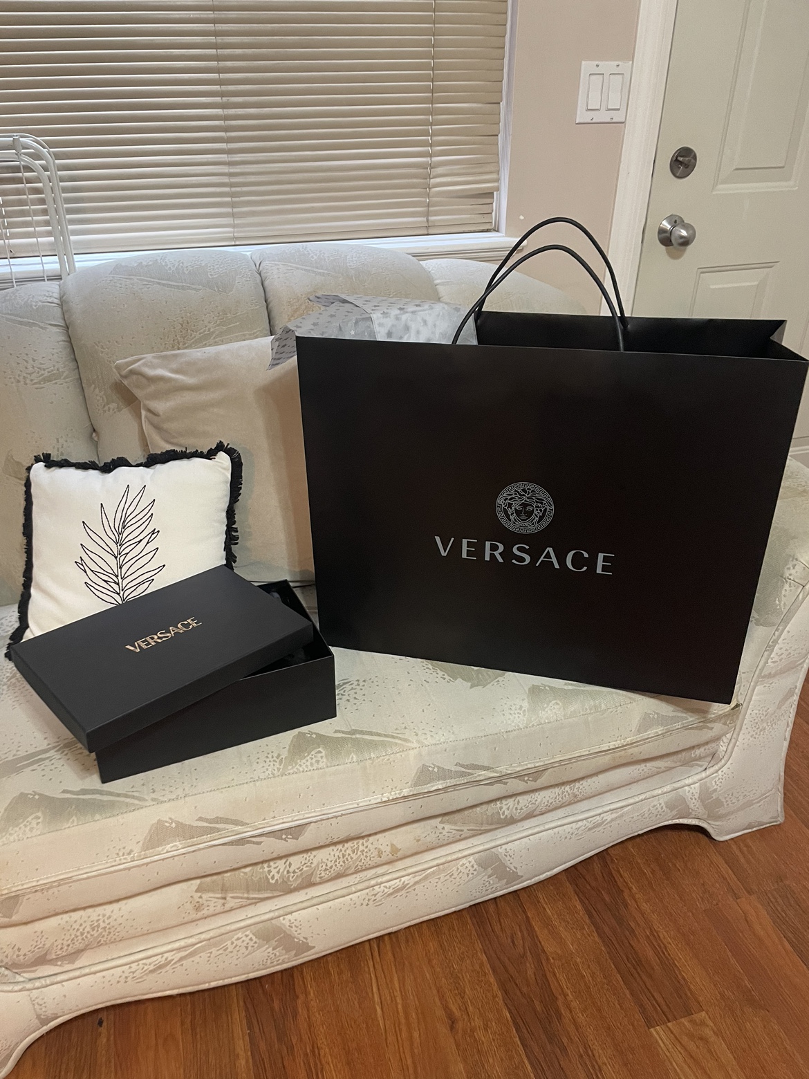 Versace and Christian Louboutin Empty Shoe Boxes