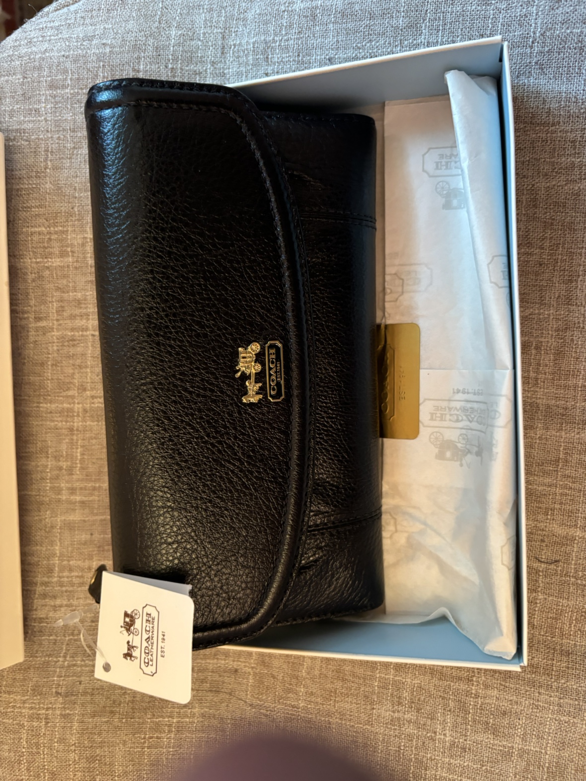 Coach Black Leather Wallet - photo 4