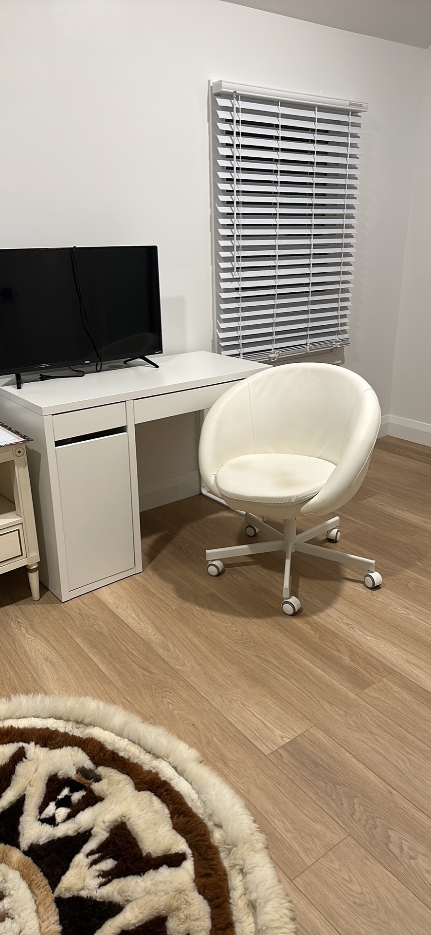 IKEA desk + swivel chair
