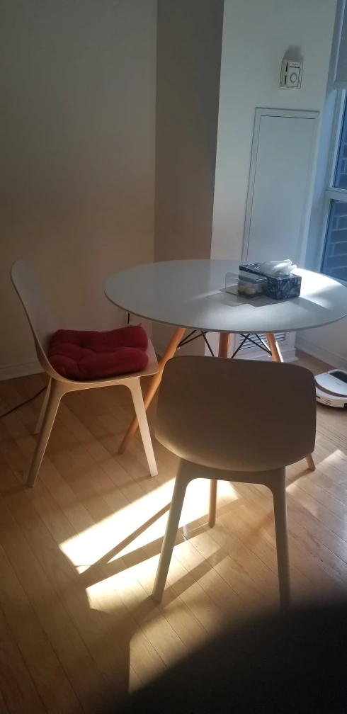 Set of 3 White Dining Chairs