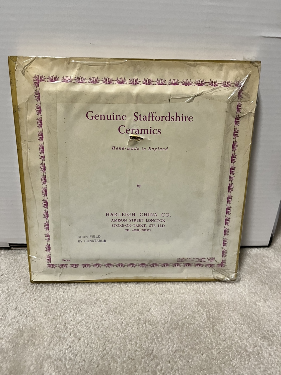 Vintage Framed Staffordshire Ceramics Wall Plaque - photo 2