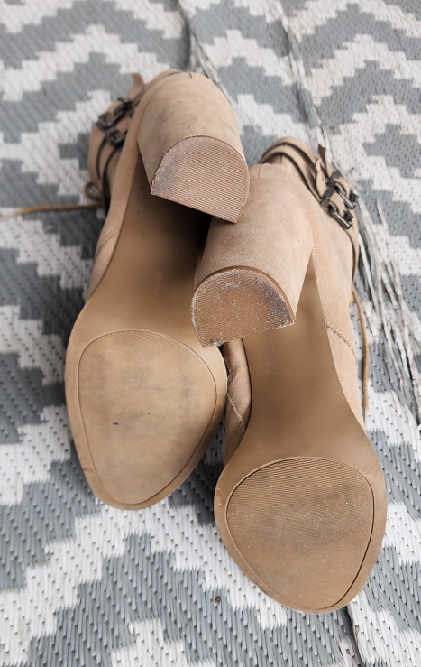 Tan Suede Buckle Ankle Boots - Size 11 - photo 5