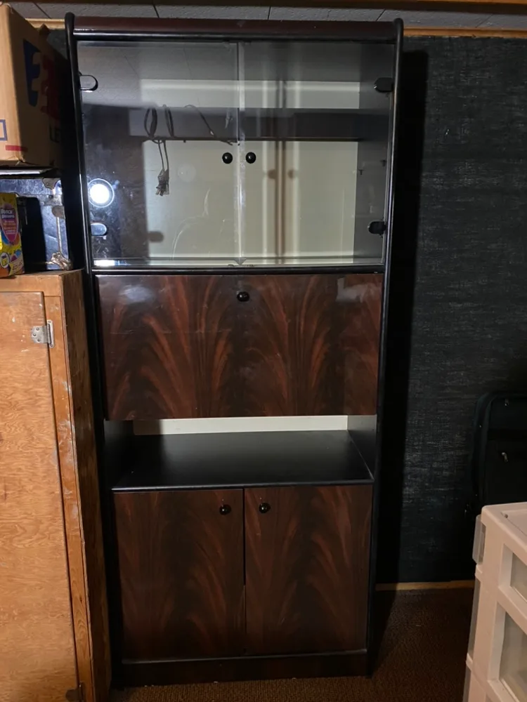 Wood Cabinet with Glass Doors thumbnail