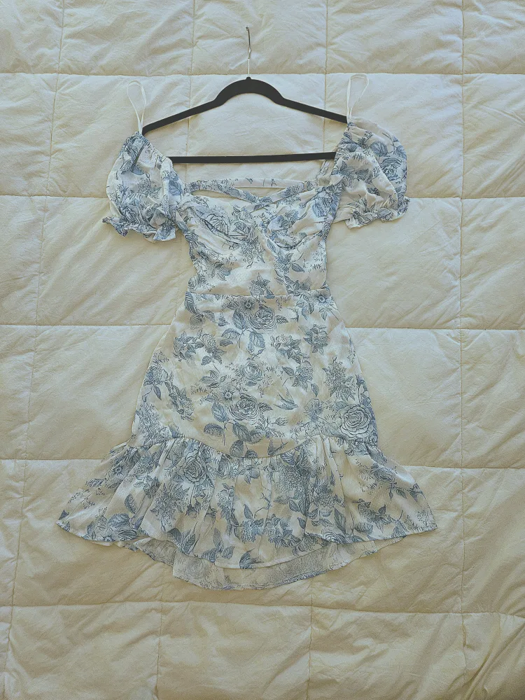 Blue roses summer dress image indicator(2)