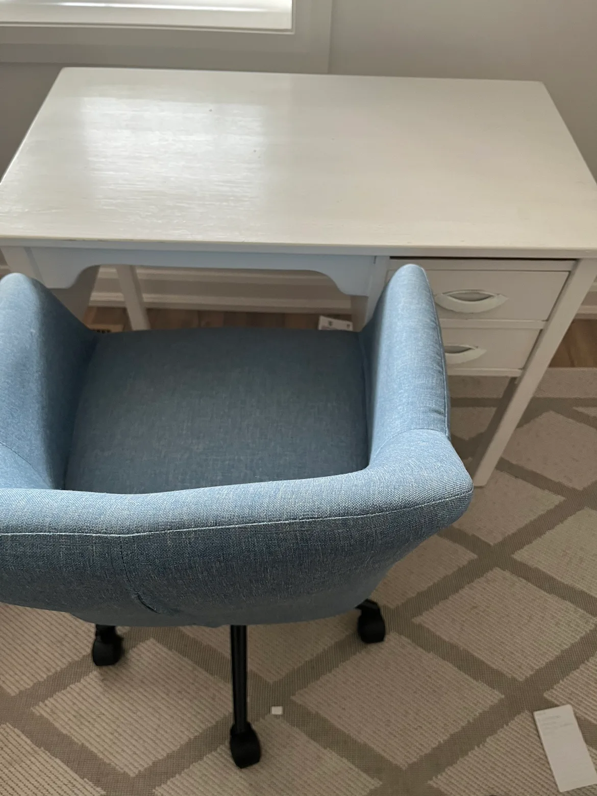 Blue Swivel Office Chair and desk image indicator(4)