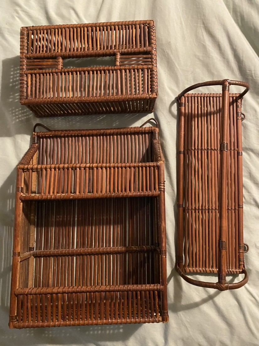 3 Piece Bamboo Wall Shelf Set