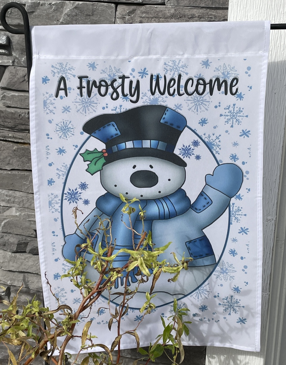 Snowman Garden Flag