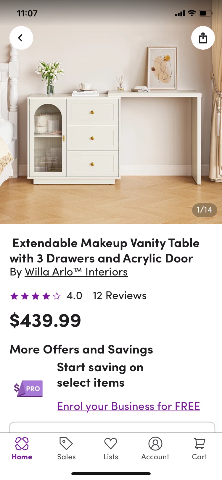 Dresser Drawer Set  / Makeup Vanity Table