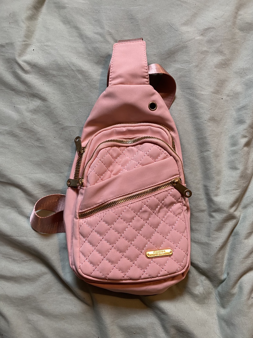 Pink Quilted Sling Bag
