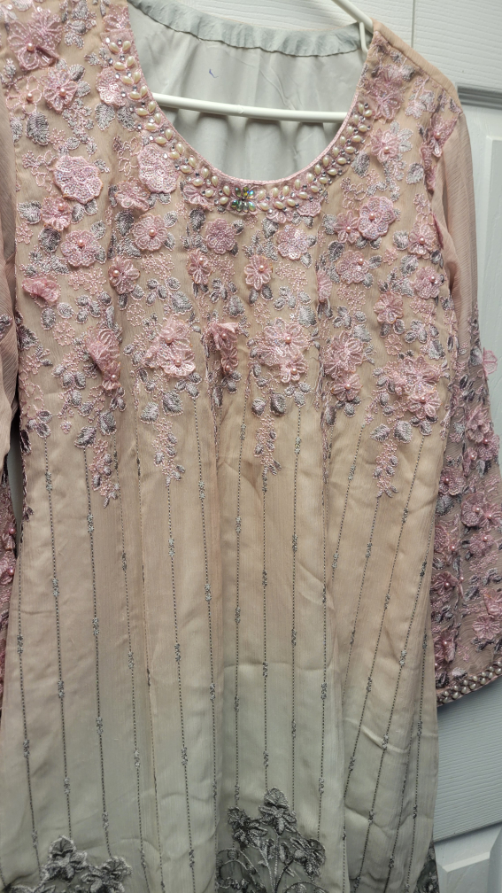 Pink Embroidered Pakistani Suit