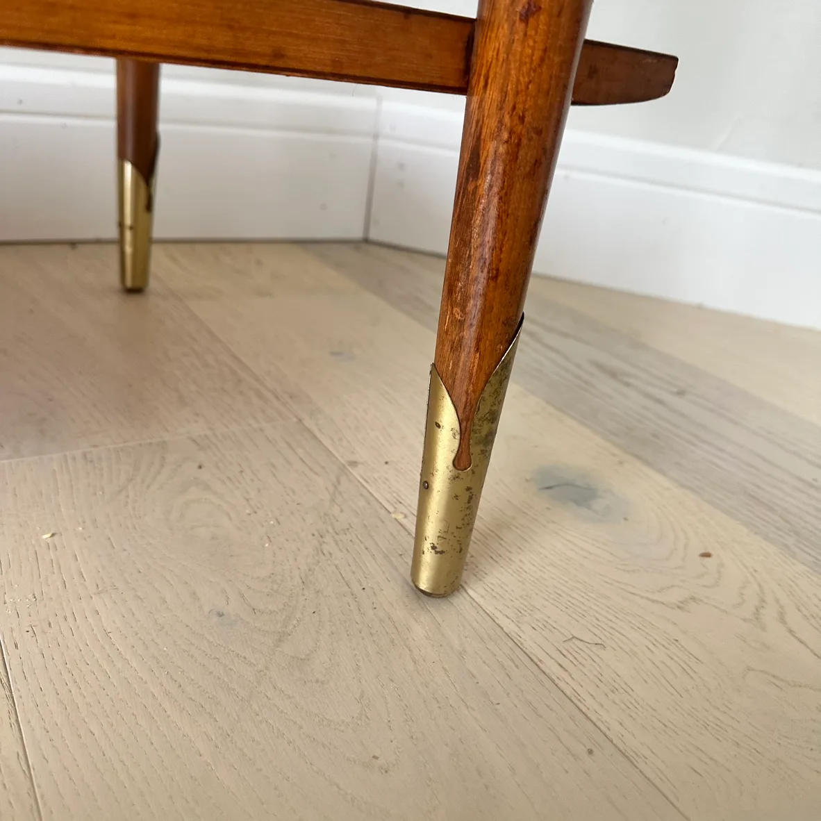 Mid Century Modern End coffee side Table wood brass image indicator(8)