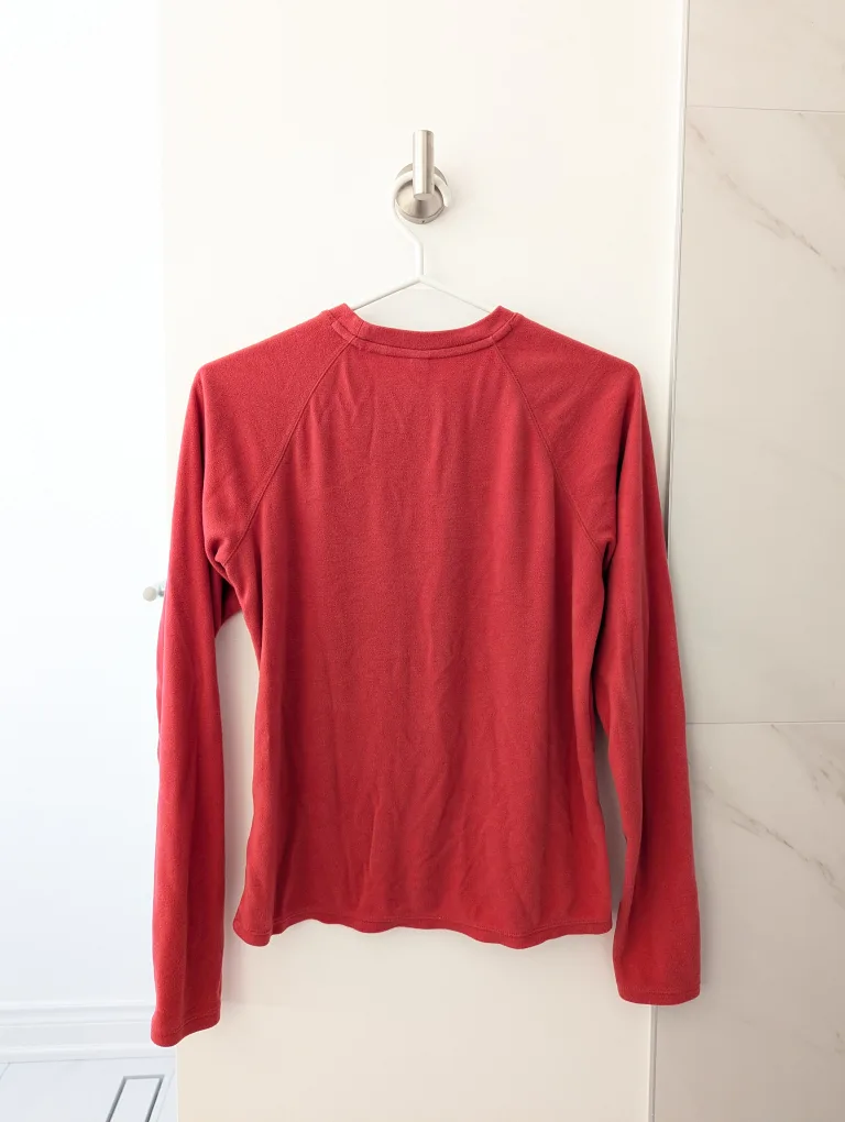 Pink Red Fleece Long Sleeve Top image indicator(2)