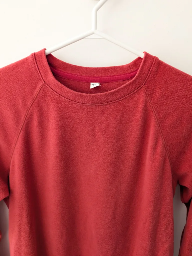 Pink Red Fleece Long Sleeve Top image indicator(3)