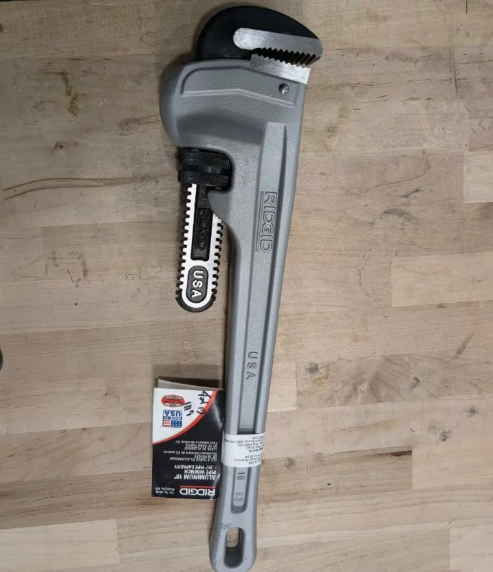 RIDGID 18" Aluminum Pipe Wrench thumbnail