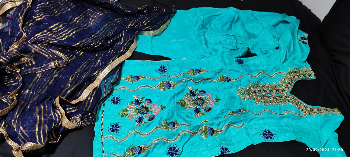Embroidered Suit with Dupatta image indicator(3)