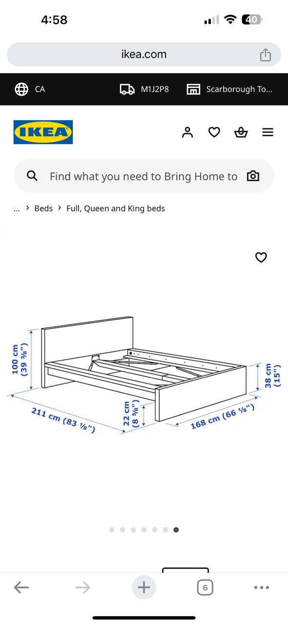 IKEA Queen Bed Frame - photo 2