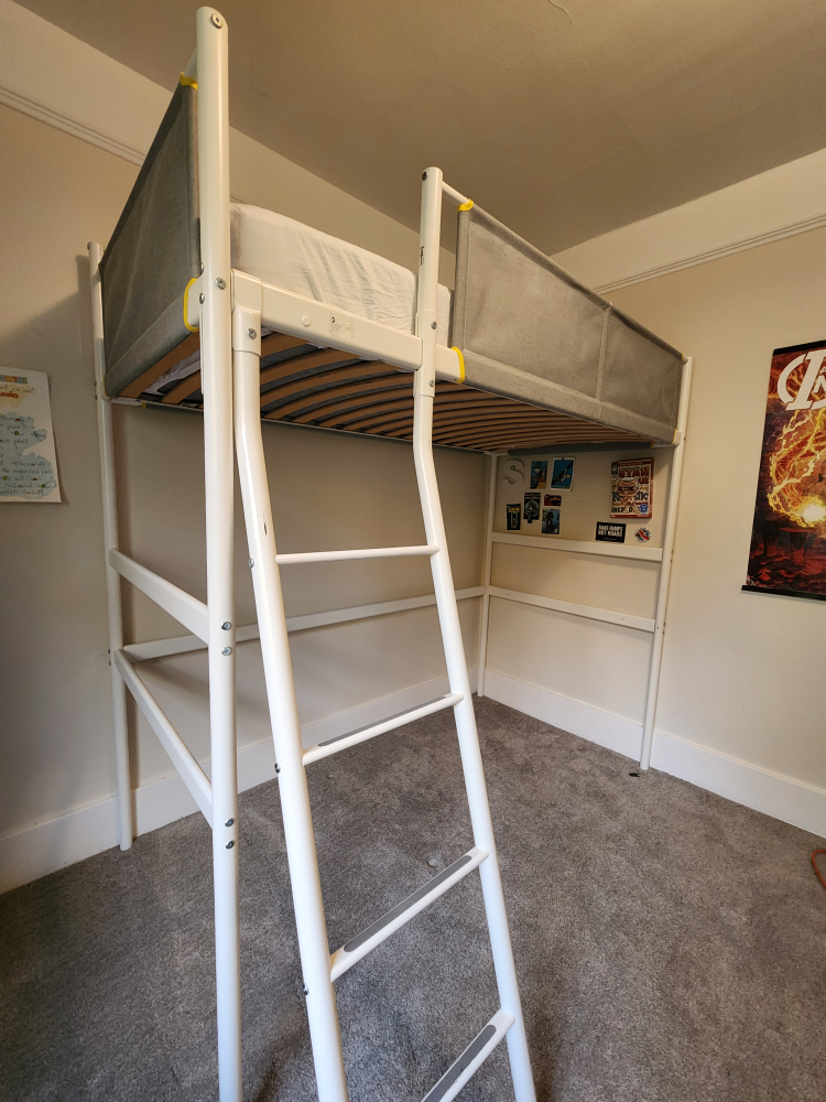 IKEA  White Loft Bed with Ladder - photo 2