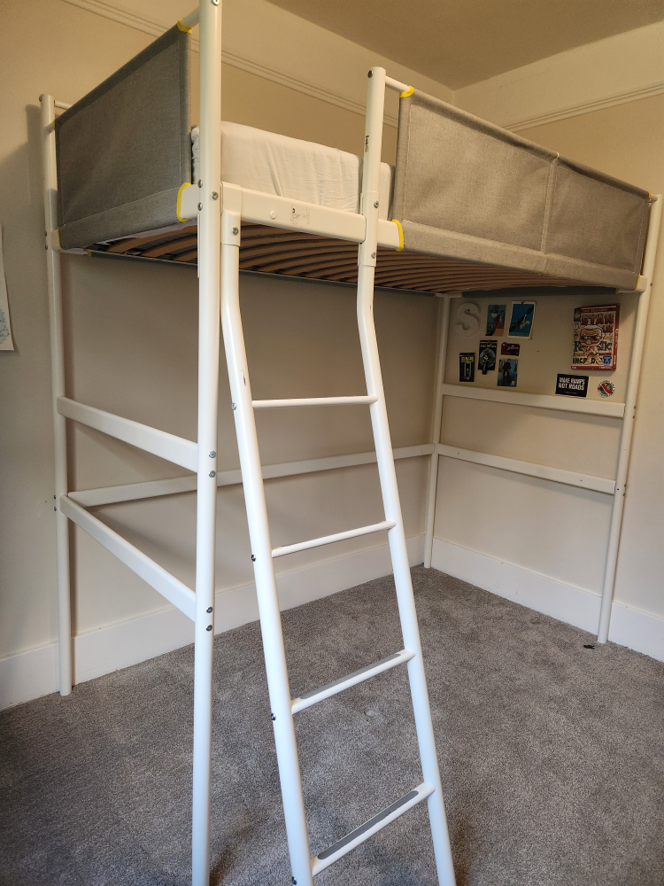 IKEA  White Loft Bed with Ladder - photo 4