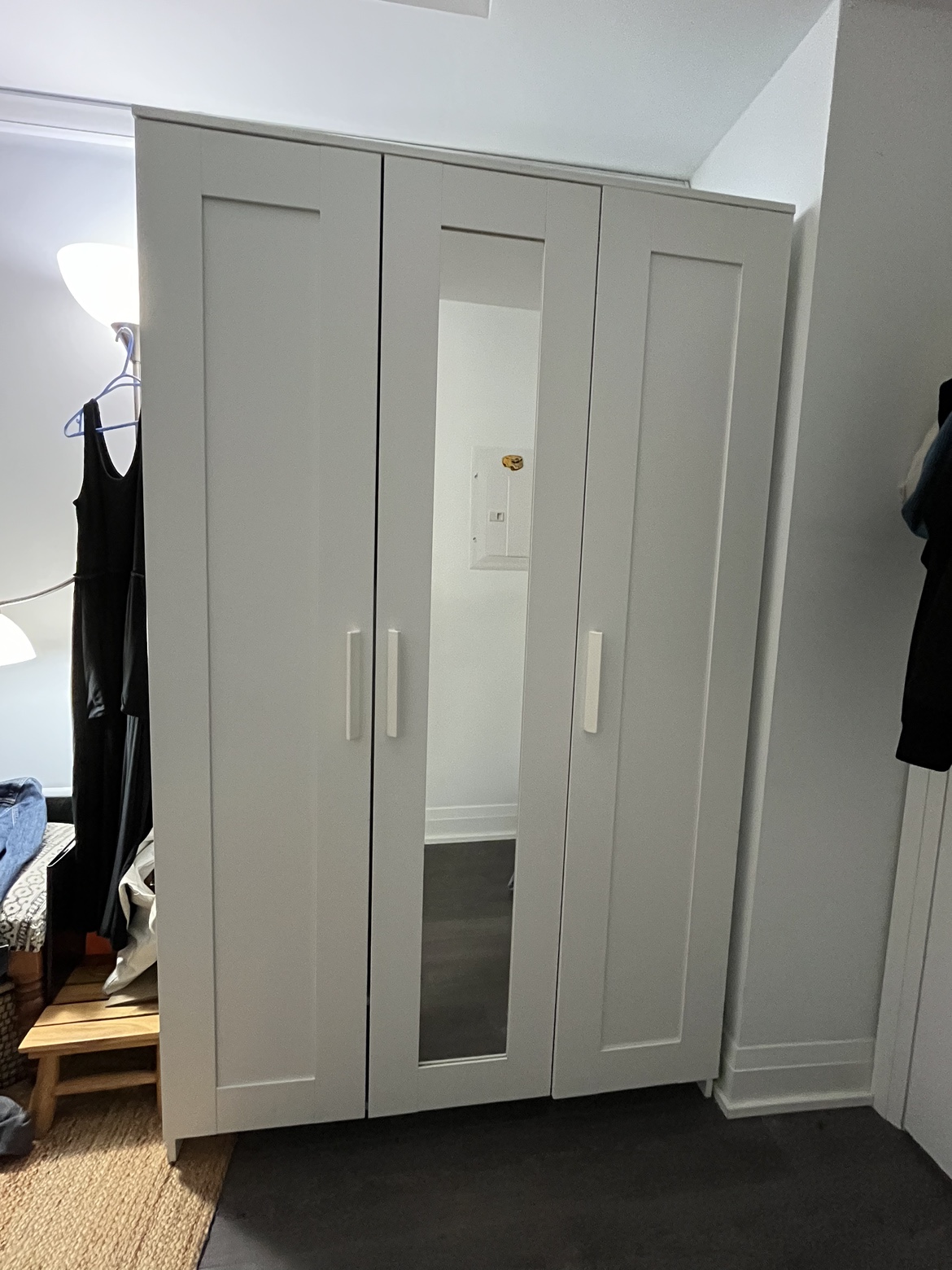 White Wardrobe with Mirror