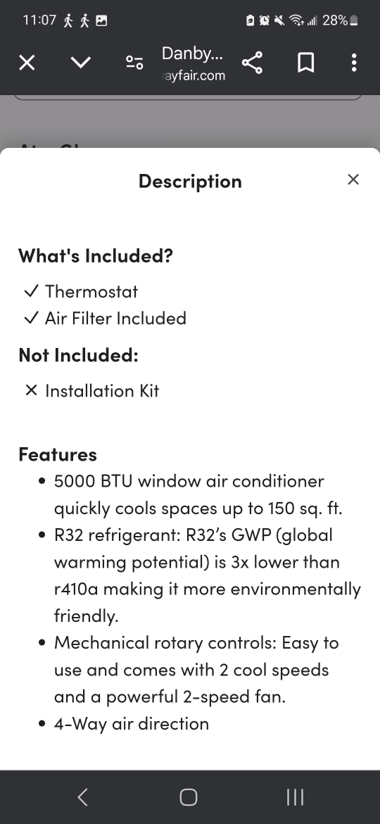 Danby Window Air Conditioner - photo 2