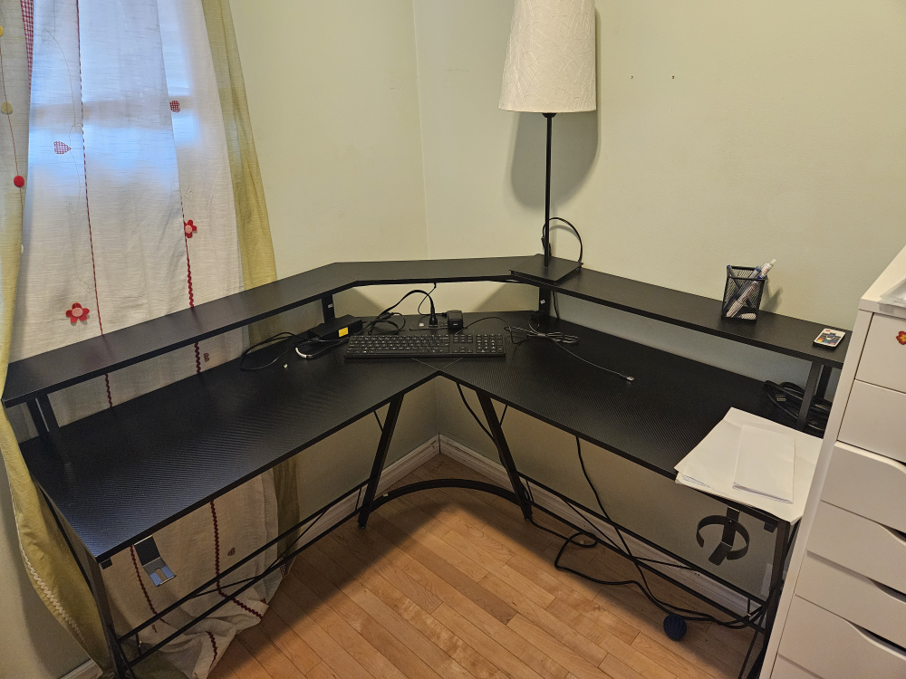 Corner Desk with LED Lights