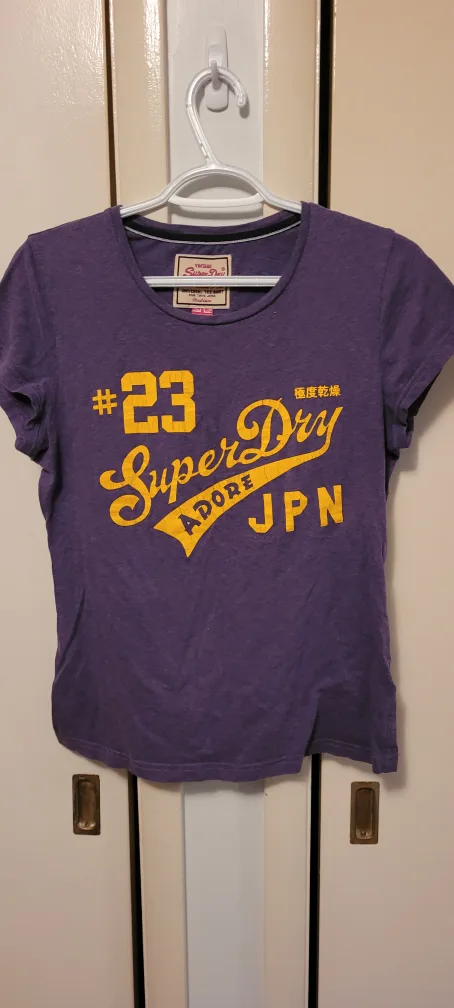 Superdry Vintage T-Shirt Purple Size Medium