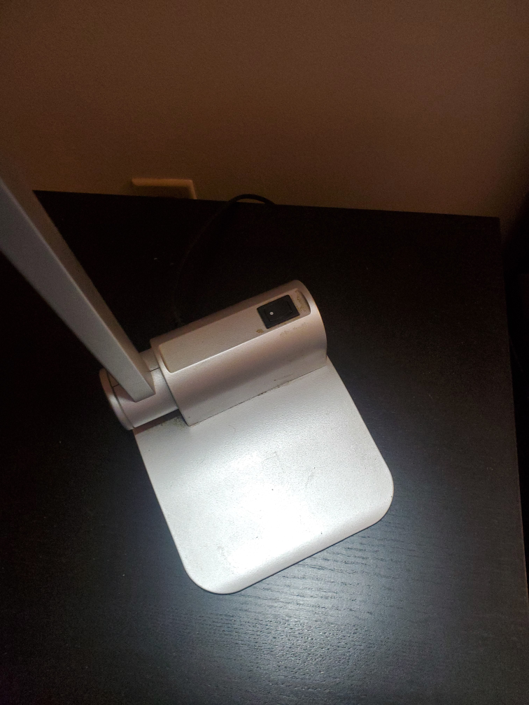 Silver Desk Lamp with Folding Arm - photo 2
