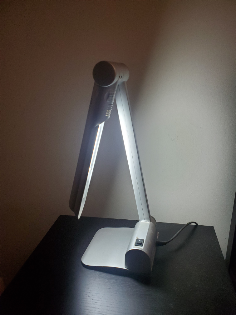 Silver Desk Lamp with Folding Arm - photo 4