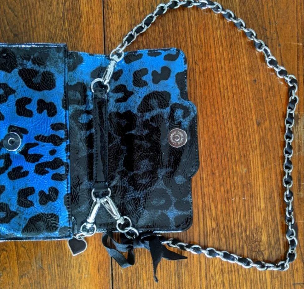 Guess Blue Leopard Print Purse image indicator(2)