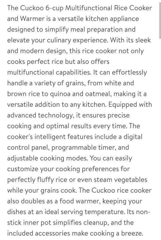 Cuckoo 6 Cup Multifunctional Rice Cooker image indicator(3)