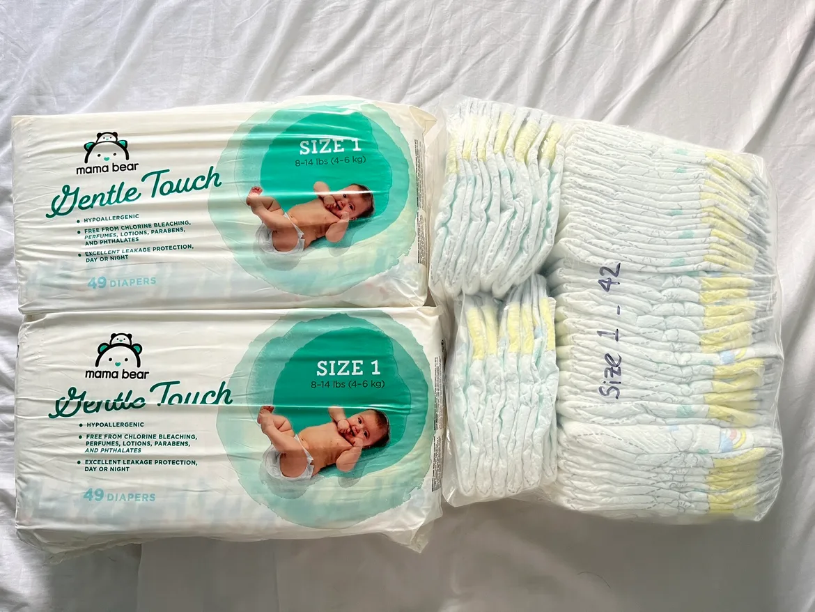Pampers Diapers Size 1 & Mama Bear Diapers - Size 1 thumbnail