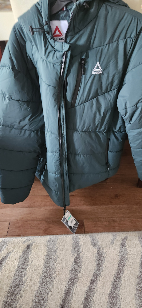 Reebok Men's Green Puffer Jacket Size XL