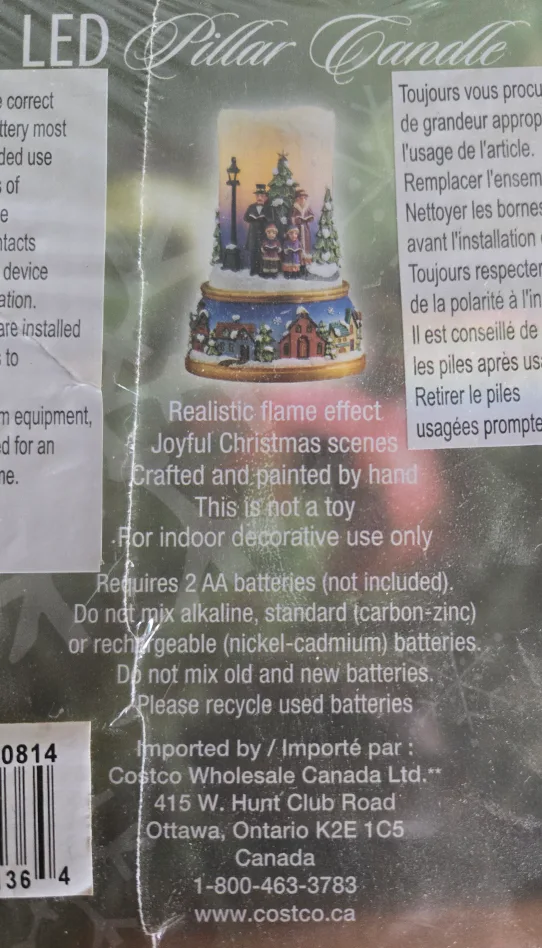 New LED Pillar Candles with Christmas Scenes image indicator(2)