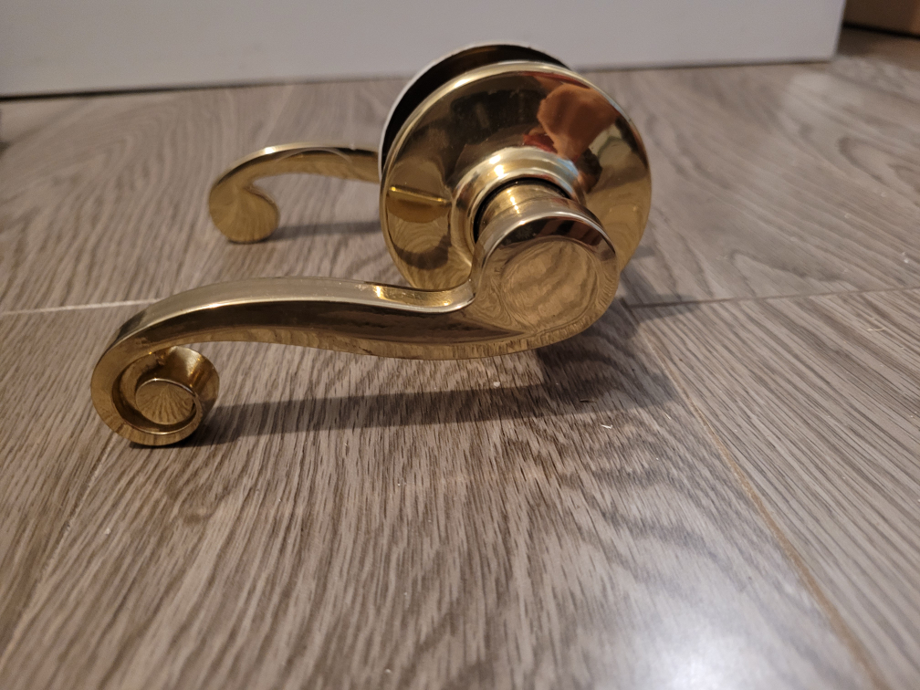 Gold Door Knob and Lever Set