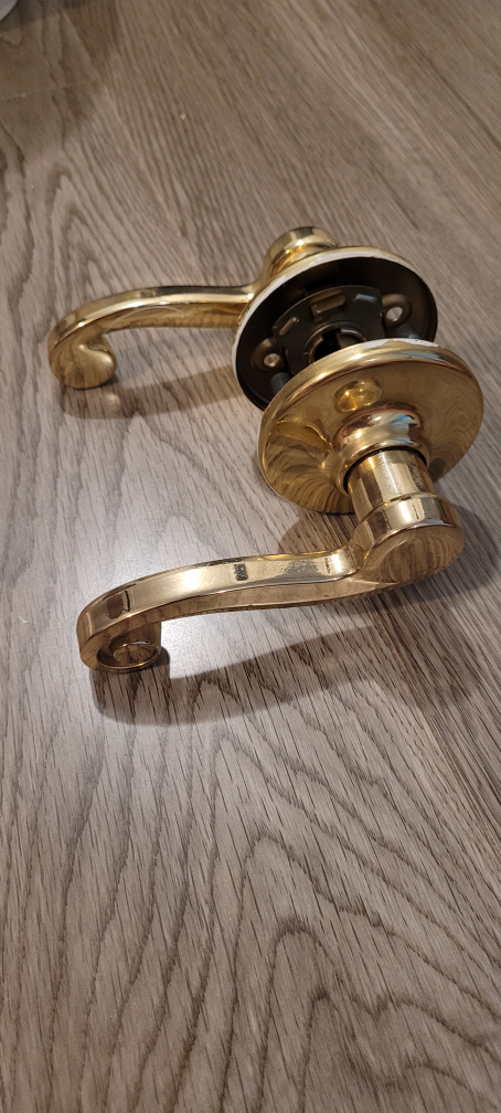 Gold Door Knob and Lever Set - photo 2
