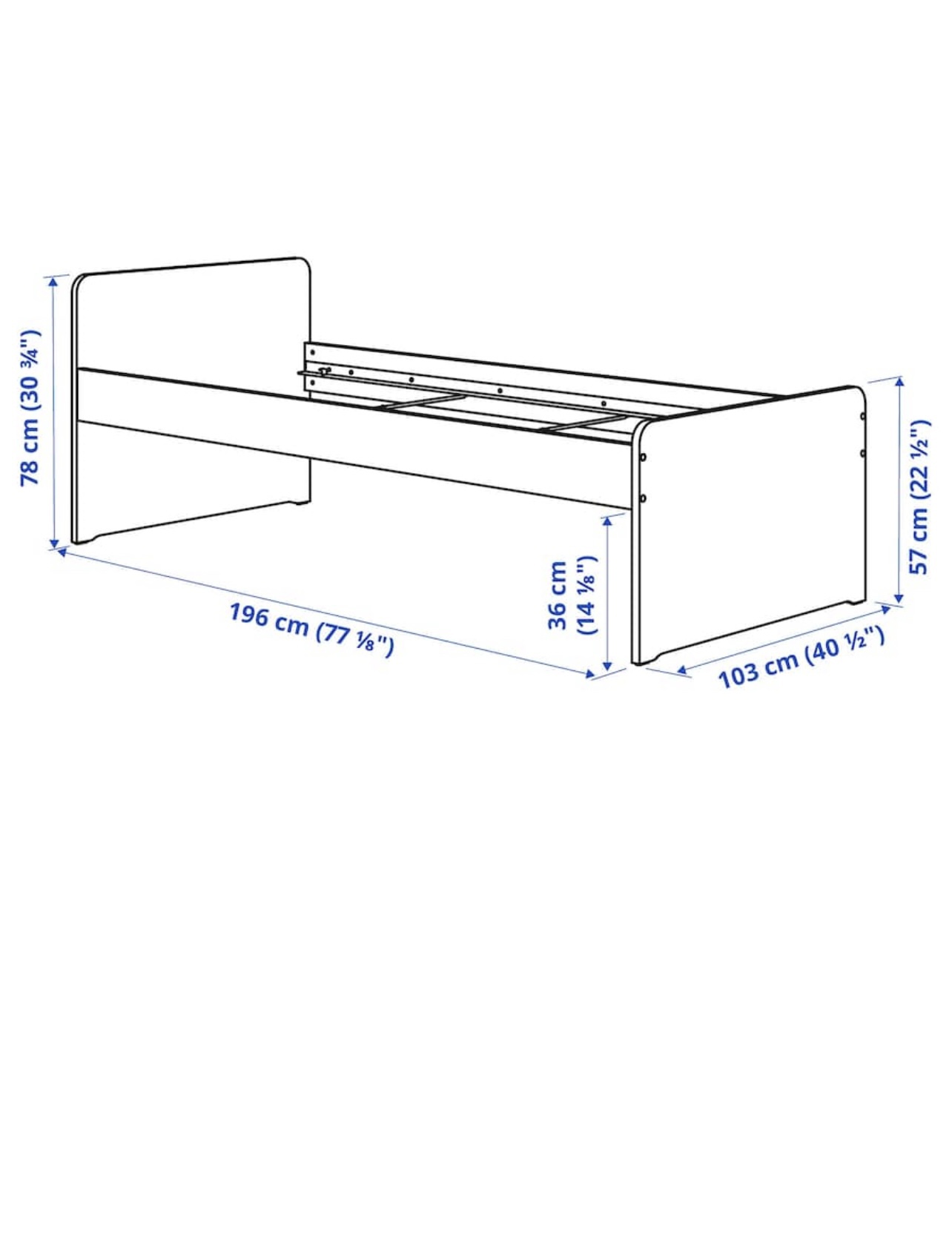 Ikea White Twin/Single Bed Frame - photo 2